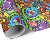 Papier Cadeau Papier d'enveloppement d'art cellulaire (Coin rond)