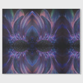 Papier Cadeau Papier d'enveloppement d'art Feuille à fleurs viol (Plat)