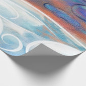 Papier Cadeau Papier d'enveloppement d'art Frosty Blues (Coin)