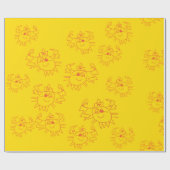 Papier Cadeau Papier d'enveloppement d'art naïf Crabs (Plat)