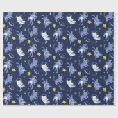 Papier Cadeau Papier d'enveloppement d'astronautes animaux (Plat)