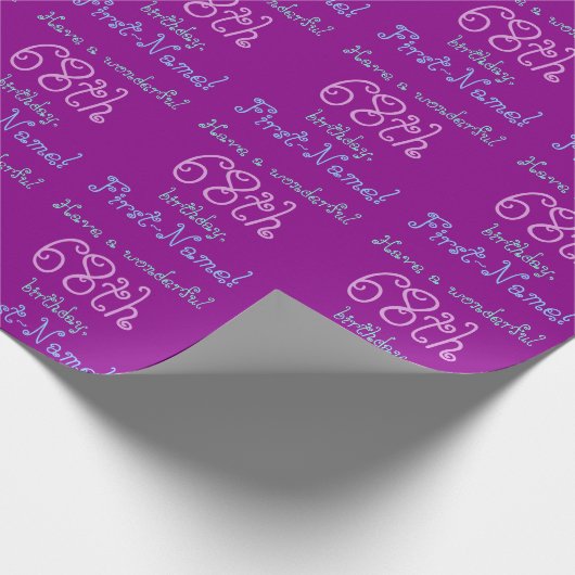 Papier Cadeau Papier d'enveloppement de 68e anniversaire amoureu (Coin)