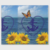 Papier Cadeau Papier d'enveloppement de Ancre de papillon de tou (Plat)