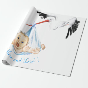 Papier Cadeau Papier d'enveloppement de Baby shower amusant pour