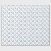 Papier Cadeau Papier d'enveloppement de Baby shower nautique | F (Plat)