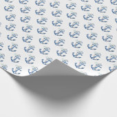Papier Cadeau Papier d'enveloppement de Baby shower nautique | F (Coin)