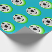 Papier Cadeau Papier d'enveloppement de balle de soccer (Coin)