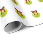 Papier Cadeau Papier d'enveloppement de balle de tennis de Noël (Coin rond)