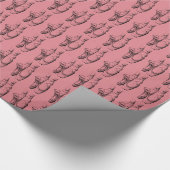 Papier Cadeau Papier d'enveloppement de ballet rose (Coin)