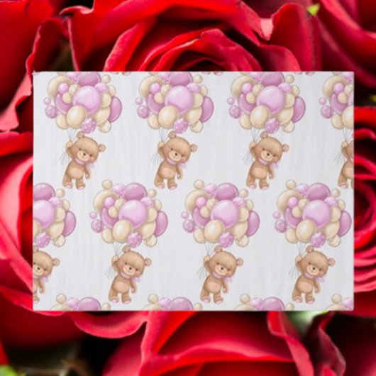 Papier Cadeau Papier d'enveloppement de ballons pour fille migno