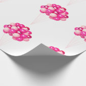 Papier Cadeau Papier d'enveloppement de ballons roses (Coin)