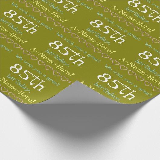 Papier Cadeau Papier d'enveloppement de base 85e anniversaire (Coin)