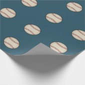 Papier Cadeau Papier d'enveloppement de baseball vintage (Coin)