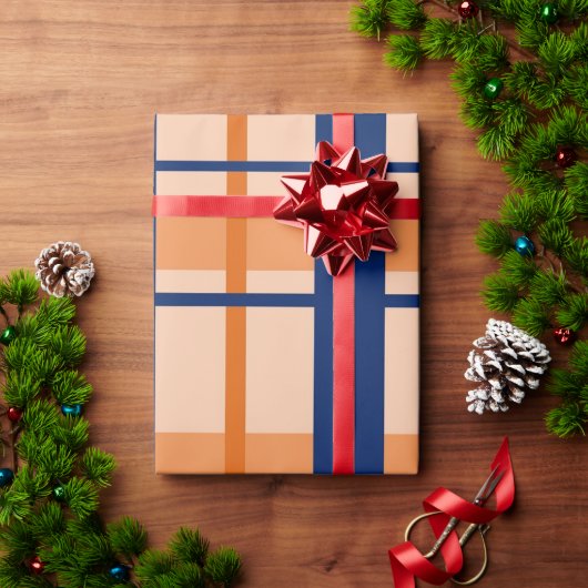 Papier Cadeau Papier d'enveloppement de bison orange (Cadeau de vacances)