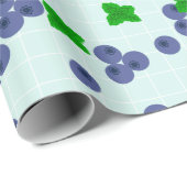 Papier Cadeau Papier d'enveloppement de bleuets cuits  (Coin rond)