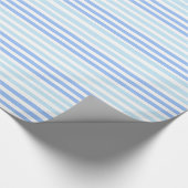 Papier Cadeau Papier d'enveloppement de bleus rayés (Coin)