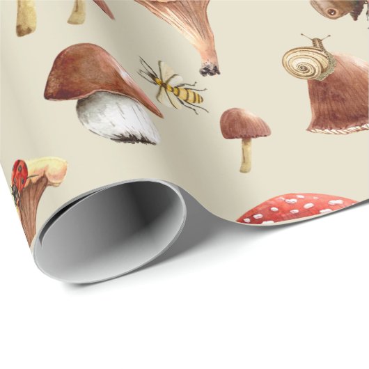 Papier Cadeau Papier d'enveloppement de bois de la forêt de cham (Coin rond)