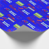 Papier Cadeau Papier d'enveloppement de Bonnes Fêtes de Noël ble (Coin)