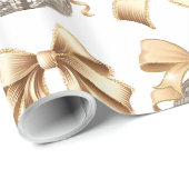 Papier Cadeau Papier d'enveloppement de boule d'or et de disco (Coin rond)