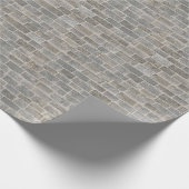 Papier Cadeau Papier d'enveloppement de briques grises (Coin)