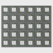 Papier Cadeau Papier d'enveloppement de Buffalo gris Snowman (Plat)