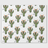 Papier Cadeau Papier d'enveloppement de cactus de Noël (Plat)