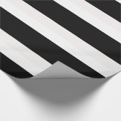Papier Cadeau Papier d'enveloppement de cadeaux rayé noir et bla (Coin)
