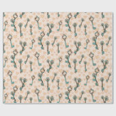 Papier Cadeau Papier d'enveloppement de cadeaux romantique pour (Plat)