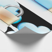 Papier Cadeau Papier d'enveloppement de cadenas de sécurité Inte