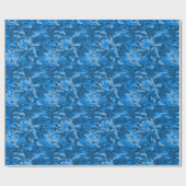 Papier Cadeau Papier d'enveloppement de camo bleu (Plat)