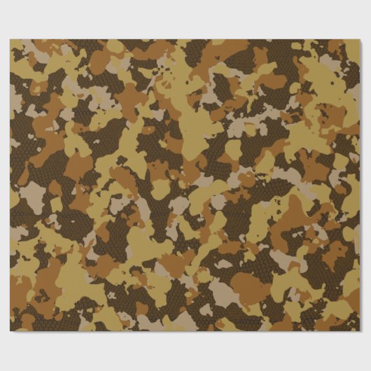 Papier Cadeau Papier d'enveloppement de camo d'automne (Plat)