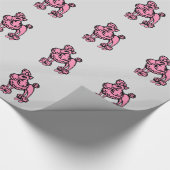 Papier Cadeau Papier d'enveloppement de caniche rose (Coin)
