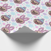 Papier Cadeau Papier d'enveloppement de Carlins de Noël (Coin)