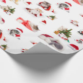 Papier Cadeau Papier d'enveloppement de chatons de Noël adorable (Coin)