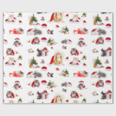 Papier Cadeau Papier d'enveloppement de chatons de Noël adorable (Plat)