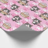 Papier Cadeau Papier d'enveloppement de chats adorables (Coin)