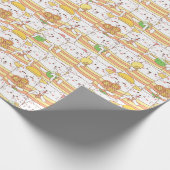 Papier Cadeau Papier d'enveloppement de chats adorables (Coin)