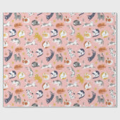 Papier Cadeau Papier d'enveloppement de chats adorables (Plat)