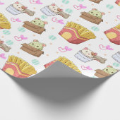 Papier Cadeau Papier d'enveloppement de chats adorables (Coin)