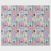 Papier Cadeau Papier d'enveloppement de chats adorables (Plat)