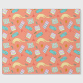 Papier Cadeau Papier d'enveloppement de chats adorables (Plat)