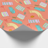 Papier Cadeau Papier d'enveloppement de chats adorables (Coin)