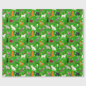 Papier Cadeau Papier d'enveloppement de chats de Noël (Plat)