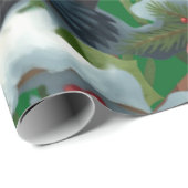 Papier Cadeau Papier d'enveloppement de chats de Noël (Coin rond)