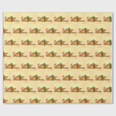 Papier Cadeau Papier d'enveloppement de chats de Noël (Plat)