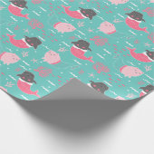 Papier Cadeau Papier d'enveloppement de chats de sirène (Coin)