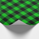 Papier Cadeau Papier d'enveloppement de chèque vert noir Design (Coin)