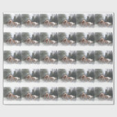 Papier Cadeau Papier d'enveloppement de chevaux de Noël et de No (Plat)