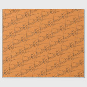 Papier Cadeau Papier d'enveloppement de chien Dachshund, (Plat)