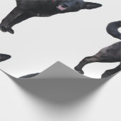 Papier Cadeau Papier d'enveloppement de chien noir (Coin)